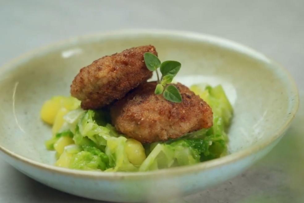 Faširanci sa zelenim povrćem i krumpirom na lešo