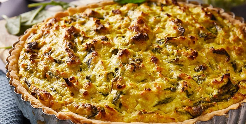 Quiche sa svježim sirom, špinatom i keljom