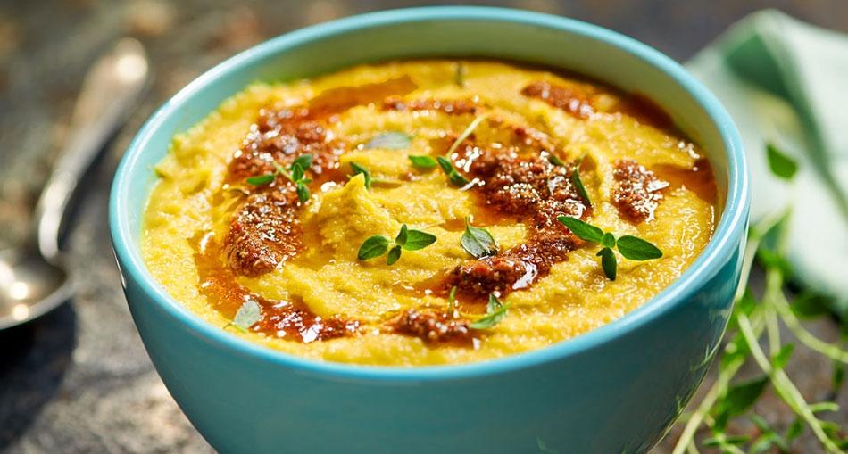 Juha od pečene cvjetače i češnjaka s mrkvom i Pesto s tartufima