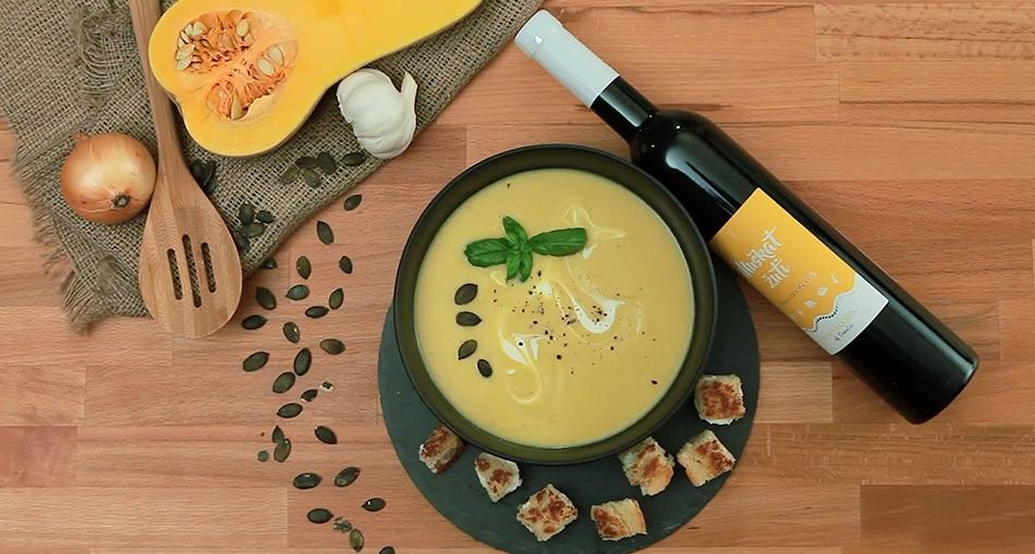 Krem juha od bundeve i zapečenim krutonima sa sirom