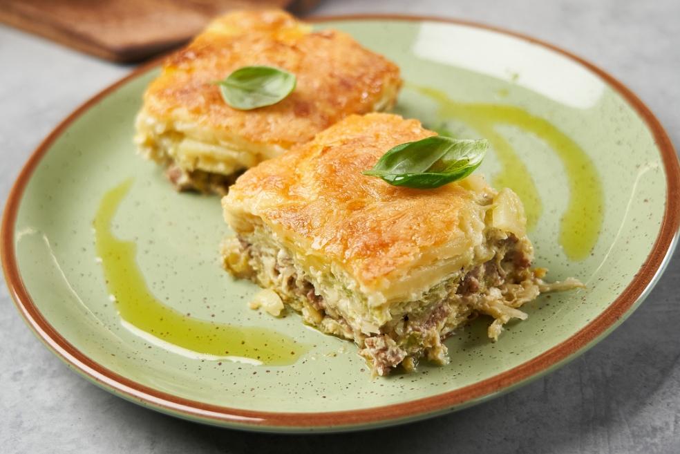 Složenac od kelja, krumpira i mljevenog mesa