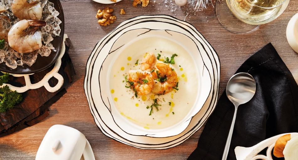 Juha od celera s kozicama