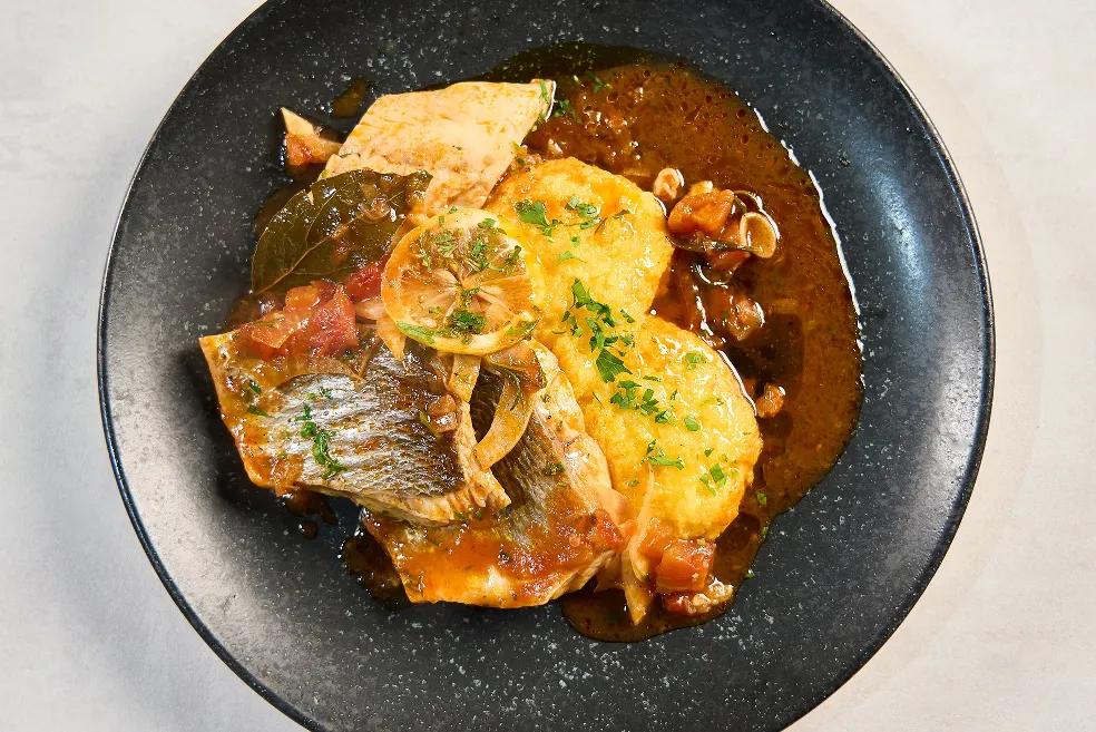 Fileti brancina i orade ala brudet s palentom